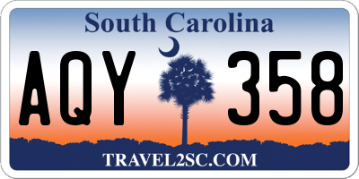 SC license plate AQY358