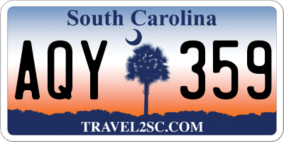 SC license plate AQY359