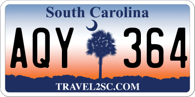 SC license plate AQY364