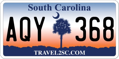 SC license plate AQY368