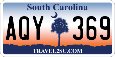 SC license plate AQY369