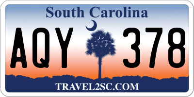 SC license plate AQY378