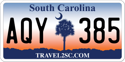 SC license plate AQY385