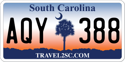 SC license plate AQY388
