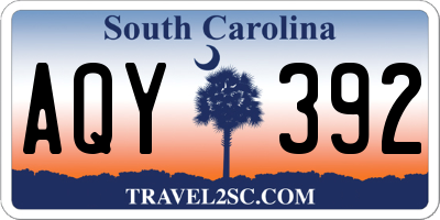SC license plate AQY392