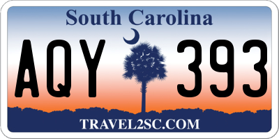 SC license plate AQY393