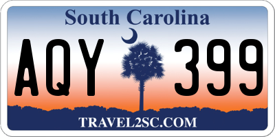 SC license plate AQY399