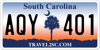 SC license plate AQY401