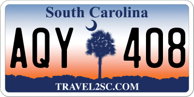 SC license plate AQY408