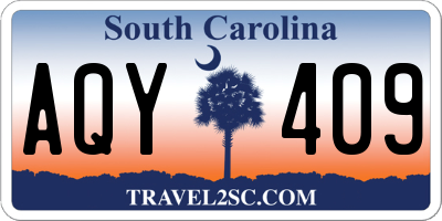 SC license plate AQY409