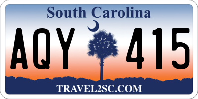 SC license plate AQY415