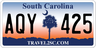 SC license plate AQY425