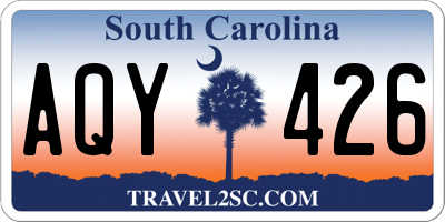 SC license plate AQY426