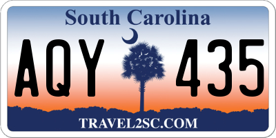 SC license plate AQY435