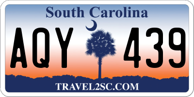 SC license plate AQY439