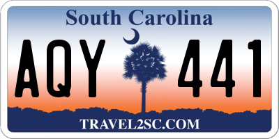 SC license plate AQY441
