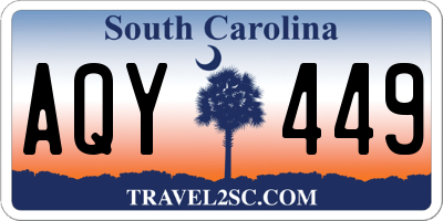 SC license plate AQY449