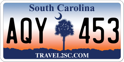 SC license plate AQY453