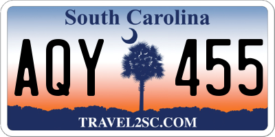SC license plate AQY455