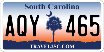 SC license plate AQY465