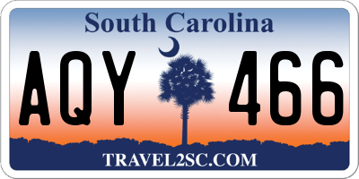 SC license plate AQY466