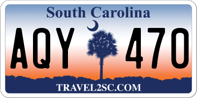 SC license plate AQY470