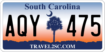 SC license plate AQY475