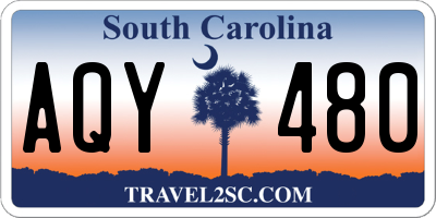 SC license plate AQY480