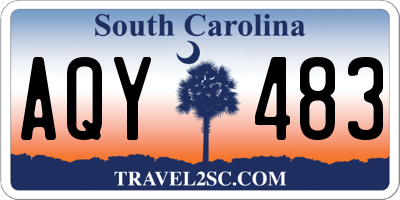SC license plate AQY483