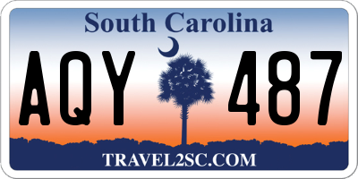 SC license plate AQY487