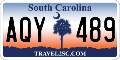 SC license plate AQY489