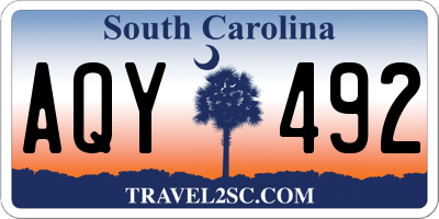 SC license plate AQY492