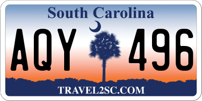 SC license plate AQY496