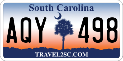 SC license plate AQY498