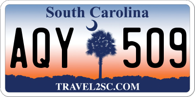 SC license plate AQY509