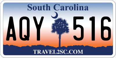 SC license plate AQY516