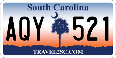 SC license plate AQY521