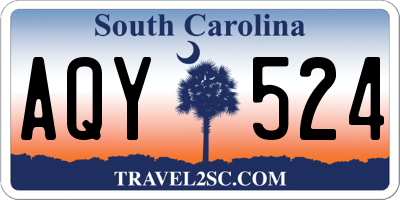 SC license plate AQY524