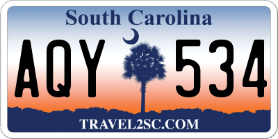 SC license plate AQY534