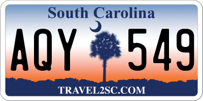 SC license plate AQY549