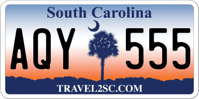 SC license plate AQY555