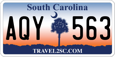 SC license plate AQY563
