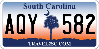 SC license plate AQY582