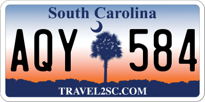 SC license plate AQY584
