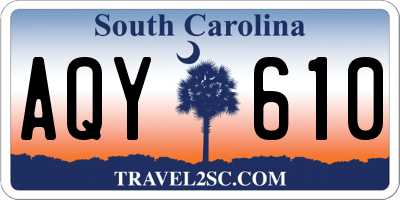 SC license plate AQY610