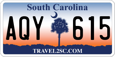 SC license plate AQY615