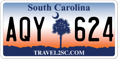 SC license plate AQY624