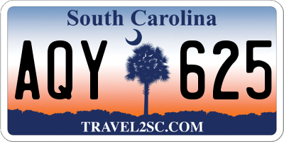 SC license plate AQY625