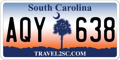 SC license plate AQY638