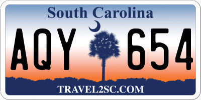 SC license plate AQY654